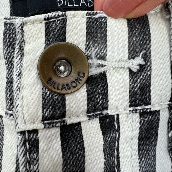 BILLABONG Stripe High-Rise Y2K Style Cotton-Blend Denim Shorts | Size US 25 - Picture 6 of 15